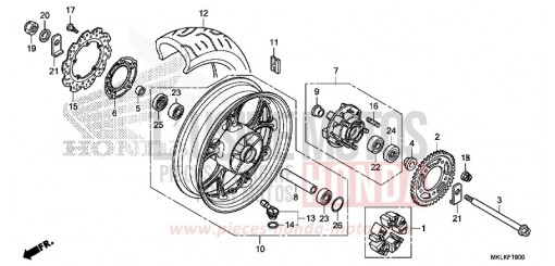REAR WHEEL NC750SDK de 2019